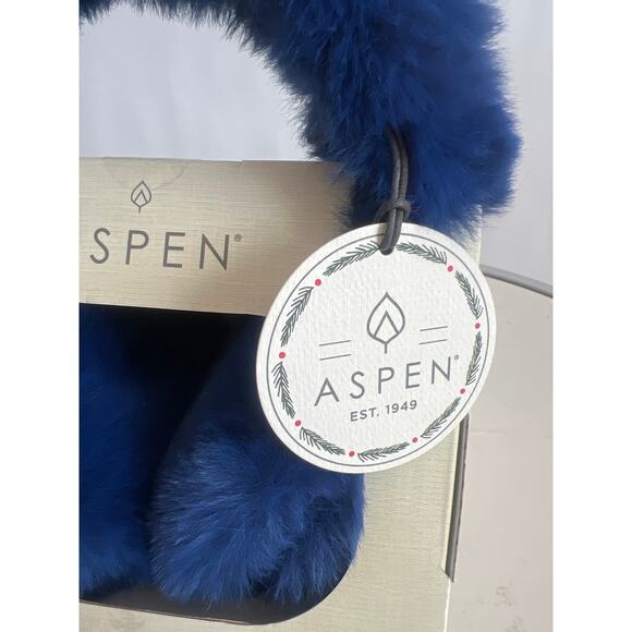 ASPEN FAUX FUR WINTER EAR MUFFS ROYAL BLUE NEW WITH TAGS - Picture 3 of 8